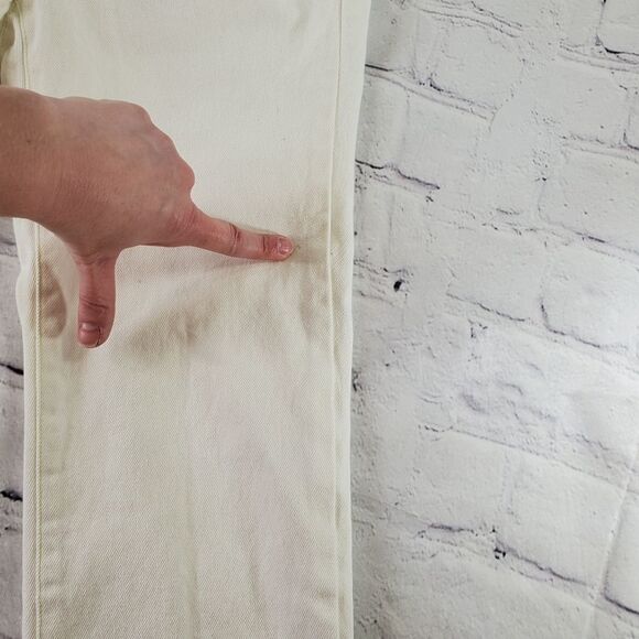 🔹️Michael Kors White Cropped Ankle Raw Hem Jeans Size 4/27 - Picture 12 of 15